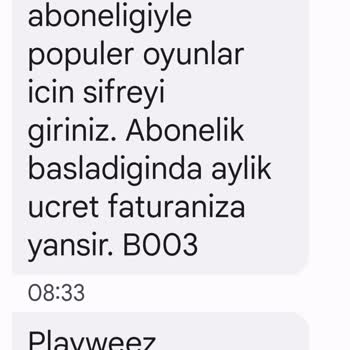 Vodafone Tarafından Onayım Olmadan Adıma Yapılan Playweez Aboneliği