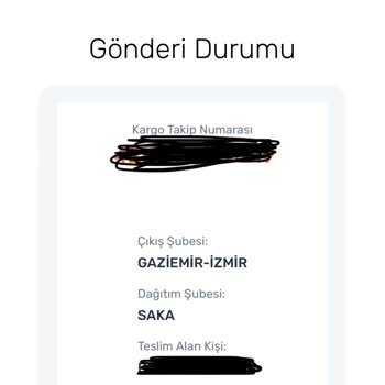 Aras Kargo Saka Şubesi Teslim Edilmeyen Kargo Teslim Edildi Gözüküyor