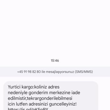 +45 91 98 82 80 Şüpheli Mesaj