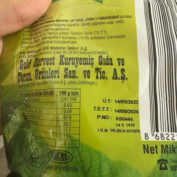 Gold Harvest Kuruyemiş Amigo Marka Kuru İncirde Küf Sorunu