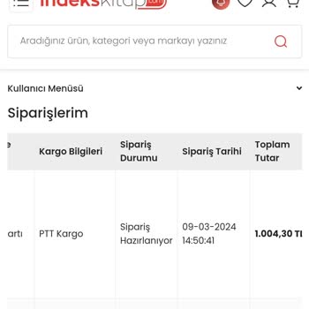 İndeks Kitap Siparişiyle İlgilenmiyor Kargom Kaç Gündür Gelmiyor
