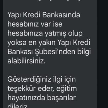 Yapı Kredi Bankası İBB Genç Üniversiteli 3. Taksit Yatırılmadı!
