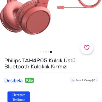 Philips Tah4205 Desibela/Pazarama Yanlış Eksik Ürün