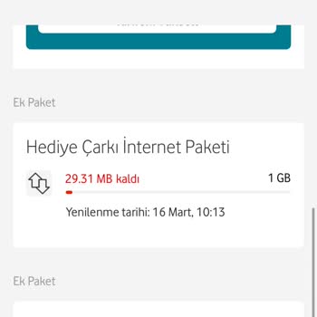 Vodafone, İsteğim Dışında, Hakkım Bitmemesine Rağmen Ek Paket Tanımla