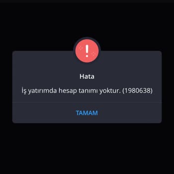 İşCep (iş Yatırımda Hesap Tanımı Yoktur) Hatası