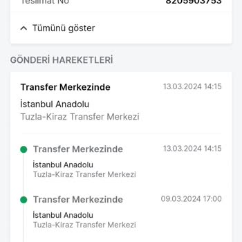 Trendyol Express Paketimi 1 Haftadır Transfer Merkezinde Bekletiyor