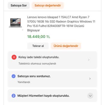 Hepsiburada Sıfır Bilgisayar Yerine 2. El Bilgisayar Göndermişler
