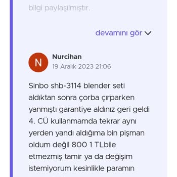 Sinbo Shb-3114 Blender Seti