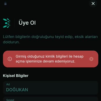 BTC Türk Hisse Hesabı Açarken Hata Alıyorum!