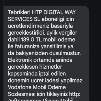Vodafone Ayıbı, Kusuru, Bilinmeyen Servis
