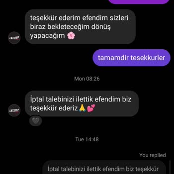 Lntstep İademi Yapmıyor