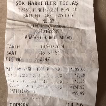Şok Market Tadı Bozuk Ürünü Almadı.