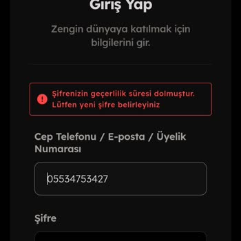 TOD Tv Üyeliğime Giremiyorum Ve Hata Alıyorum