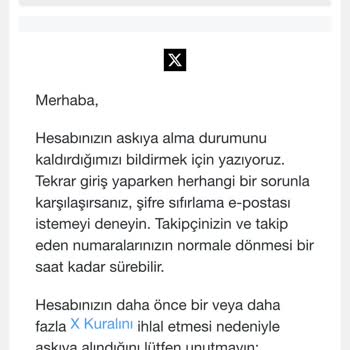 Twitter X Hesabım Askıya Alindi