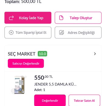 Seç Market Pazarama Eksik Ürün Gönderiyor!