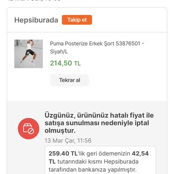 Puma Yanlış Fiyatlandırma Sonucu İptal Edilen Şort