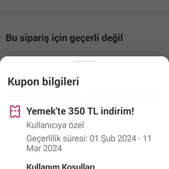Yemek Sepeti Kupon Mağduriyeti