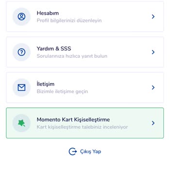 Momento Kart Kişiselleştirme Problemi