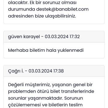 Banabilet.com Ciddiyetsizliği Hakkin Da