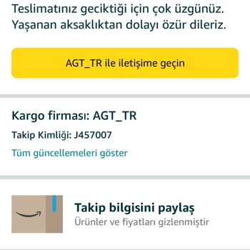 AGT Kurye (aynigunteslim.com) Kargo Şirketinin Ürünü Özensiz Teslim Etmesi