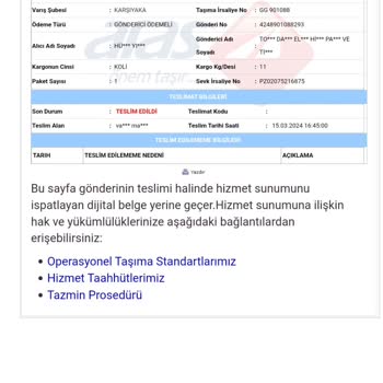 Aras Kargo Aras İki Ayrı Siteden Gelen Kargo Kargolarımı Getirmedi.