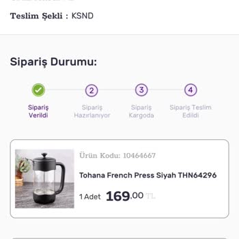 Gratis 1 Hafta Olmasına Rağmen Kargoya Verilmeyen Sipariş