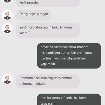 Vodafone Her Şey Yanımda Sipariş Oluşturma Hatası Kısıtlanmış Hesap