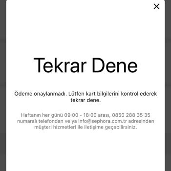 Sephora Alışveriş Sorunu Çözümü