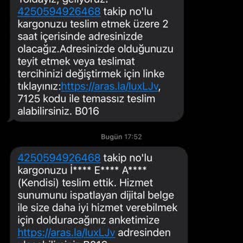 Aras Kargo Teslim Edildi Gözüken Gelmeyen Teslimat