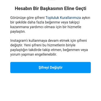 Instagram Şifre Yenileyemiyorum