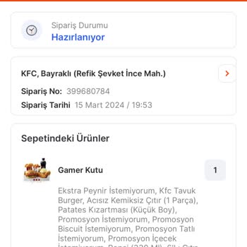 Migros Yemek Siparişim Gelmedi. Teslim Edildi Görünüyor.
