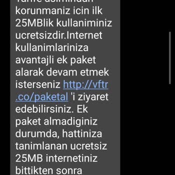 Vodafone Tarife Aşım Mağduriyeti