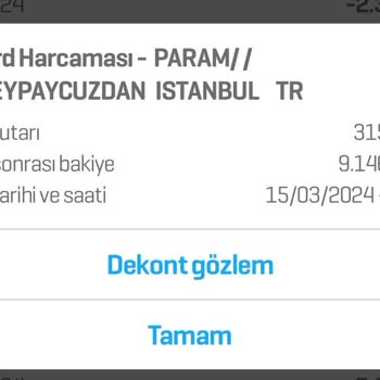 Param MoneyPay Bilgim Dışında Para Çekti