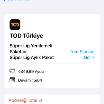 TOD Tv Tod Üyelik Sorunu
