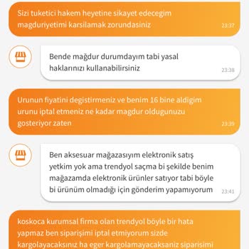 Trendyol Tarafından Mağduriyet Yaşıyorum