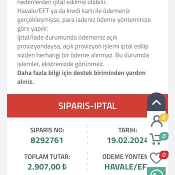 Arçelik AVM Ve Taksit AVM İade Ödememi Yapmıyor
