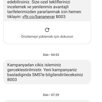 Vodafone Tarife Paketimdeki Mağduriyet