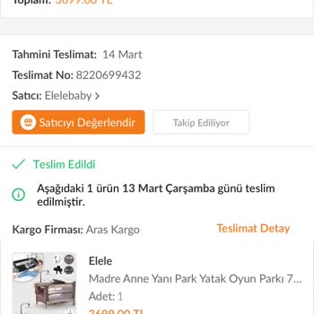 Elele Baby Anne Yanı Aldığımız Üründe Eksik Malzemeler Var