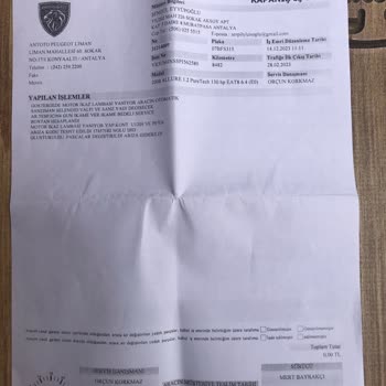 Peugeot 2023 Sıfır Aldığım 2008 Model Aracım Ayıplı Mal Çıktı