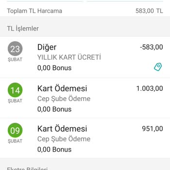 Garanti BBVA Bonus Trink Kredi Kartı Yıllık Kart Ücreti Hk