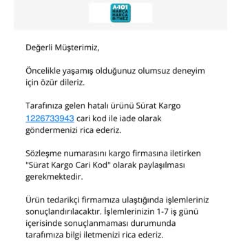 A101 Online'dan Alışveriş Pişmanlıktır!