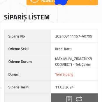 Hayal Hanım Sitesi Siparişimi 6 Gündür Kargolamıyor