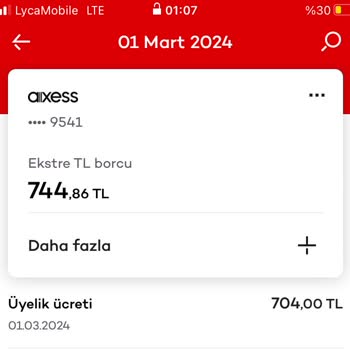 Akbank Haksız Alınan Üyelik Ücreti!