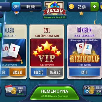 101 Okey Plus Aniden Kaybolan Çiplerim