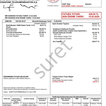 Vodafone 1240 Üyeliği Almadım