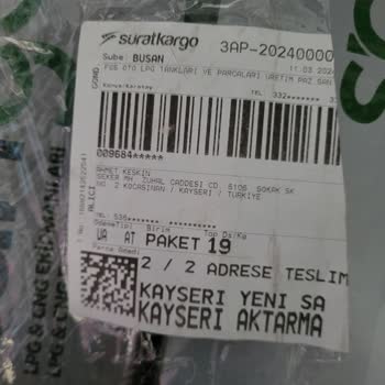 Sürat Kargo Kayıp Ve Zedelenmiş Kargo
