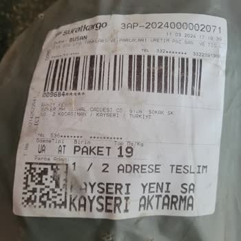 Sürat Kargo Kayıp Ve Zedelenmiş Kargo