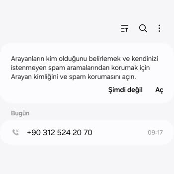 0312 524 20 70 Telefon Numarası Tarafından Aranılma