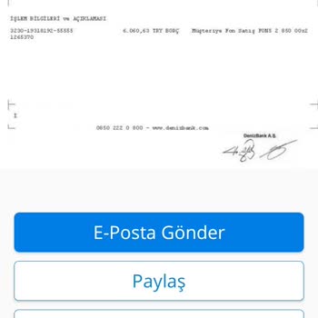 Denizbank Fon Alış, Satış