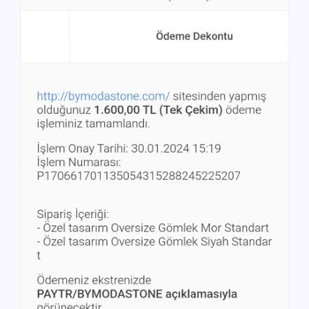Bymodastone İki Aydır Ne Ürünü Gönderdi Ne Para İadesi Yaptı.